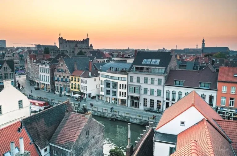 Uitzicht op Gravensteen