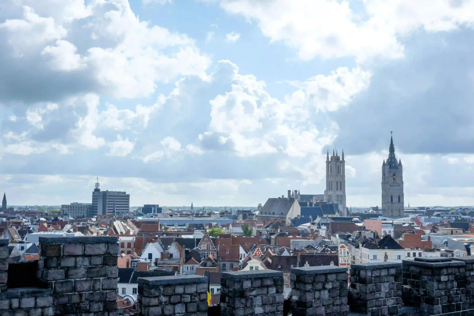 Foto van uitzicht over Gent